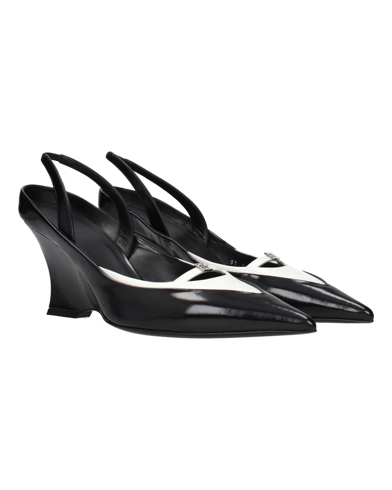 Givenchy Women's Black Leather Wedge Sandals Black