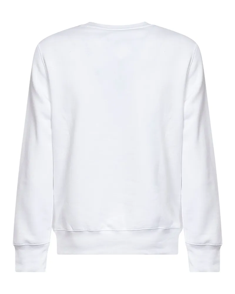 Ralph Lauren Men's Crewneck Sweatshirt Polo Bear White Cotton Sweatshirts Sweater White