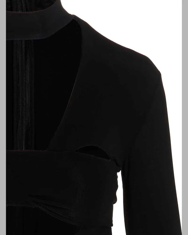 AMBUSH Women Black Viscose Bodysuit Clothing Black