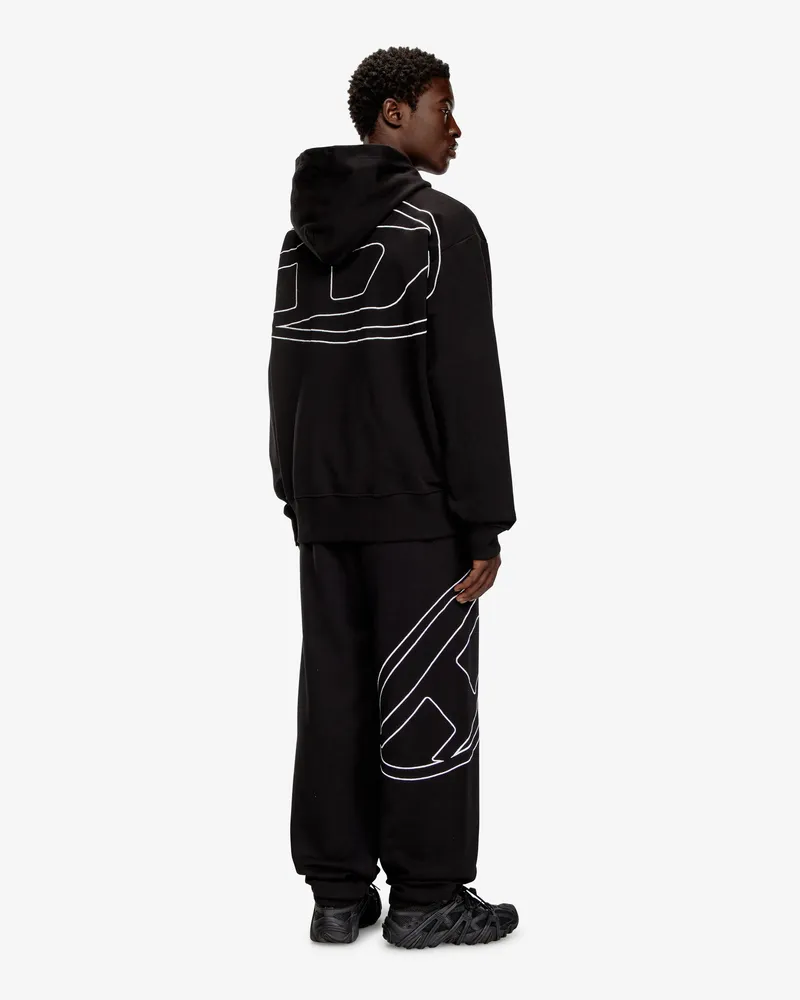 Diesel Men's Sweatshirt S-Macs Black Cotton Sweatshirts Sweater Black