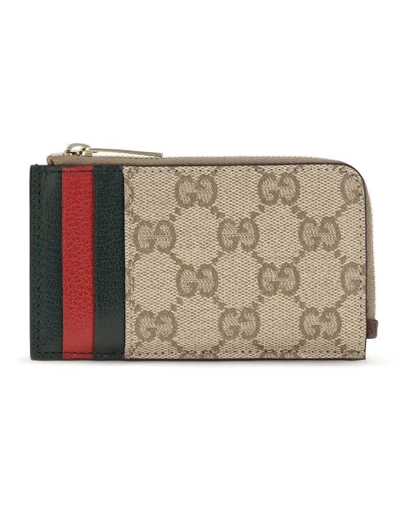 Gucci GG Coated Canvas Cardholder — Beige Beige