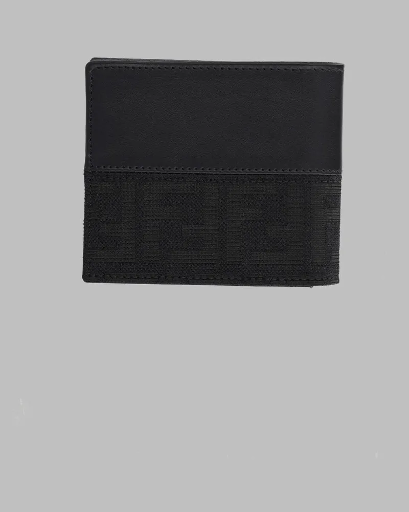 Fendi FF Bifold with Jacquard Band Wallet — Black Black