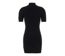 Women's Black Knit Mini Dress Exterior: Viscose Polyester Abiti