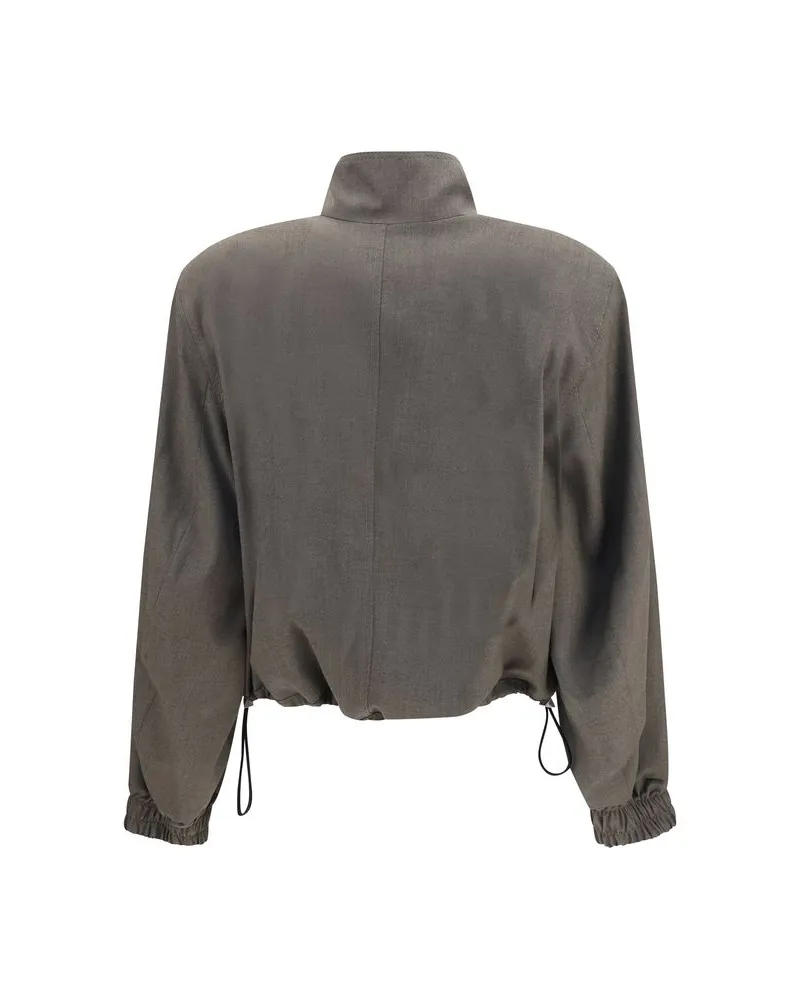 ATTICO Women Brown Wool Oves Aries Bomber Clothing Brown