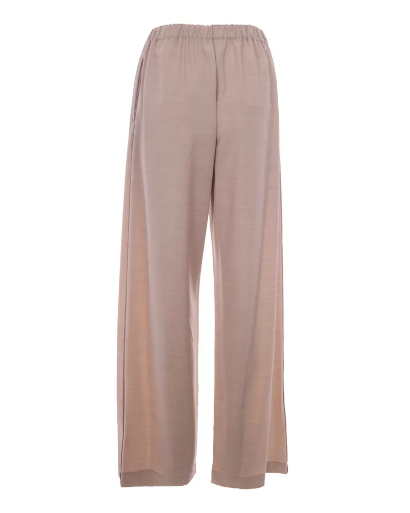 Fabiana Filippi Fresco Wool Trousers — Beige Beige