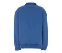 Cotton Oversize Polo Shirt — Blue