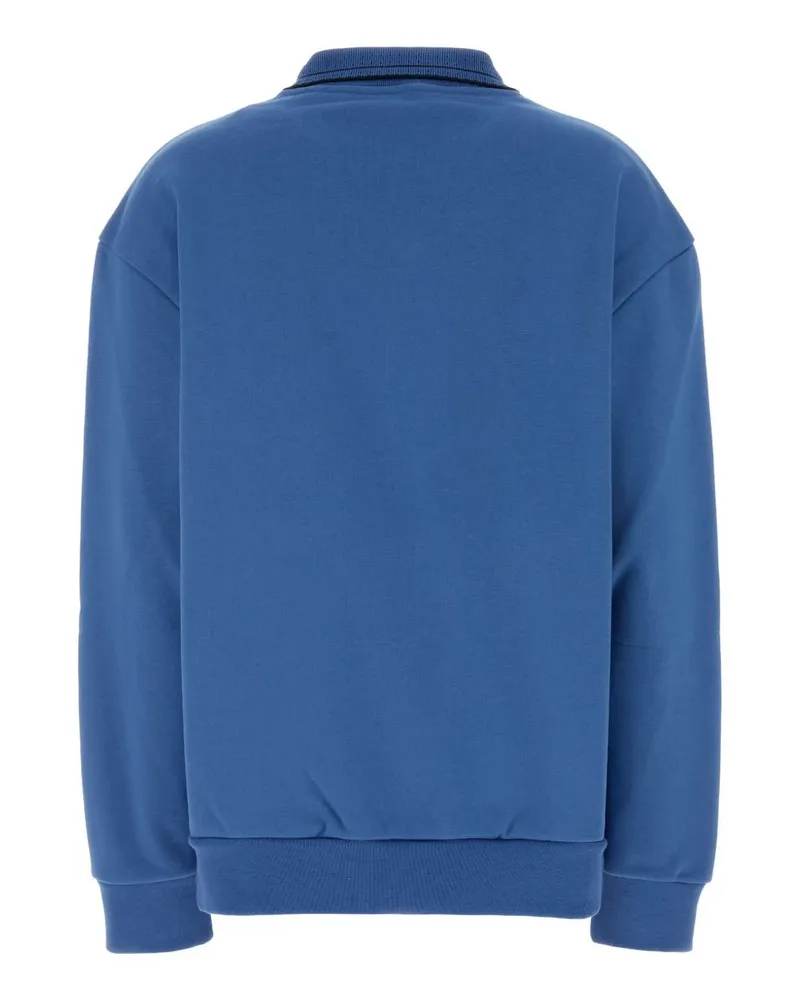 Miu Miu Women's Cotton Oversize Polo Shirt Blue Blue