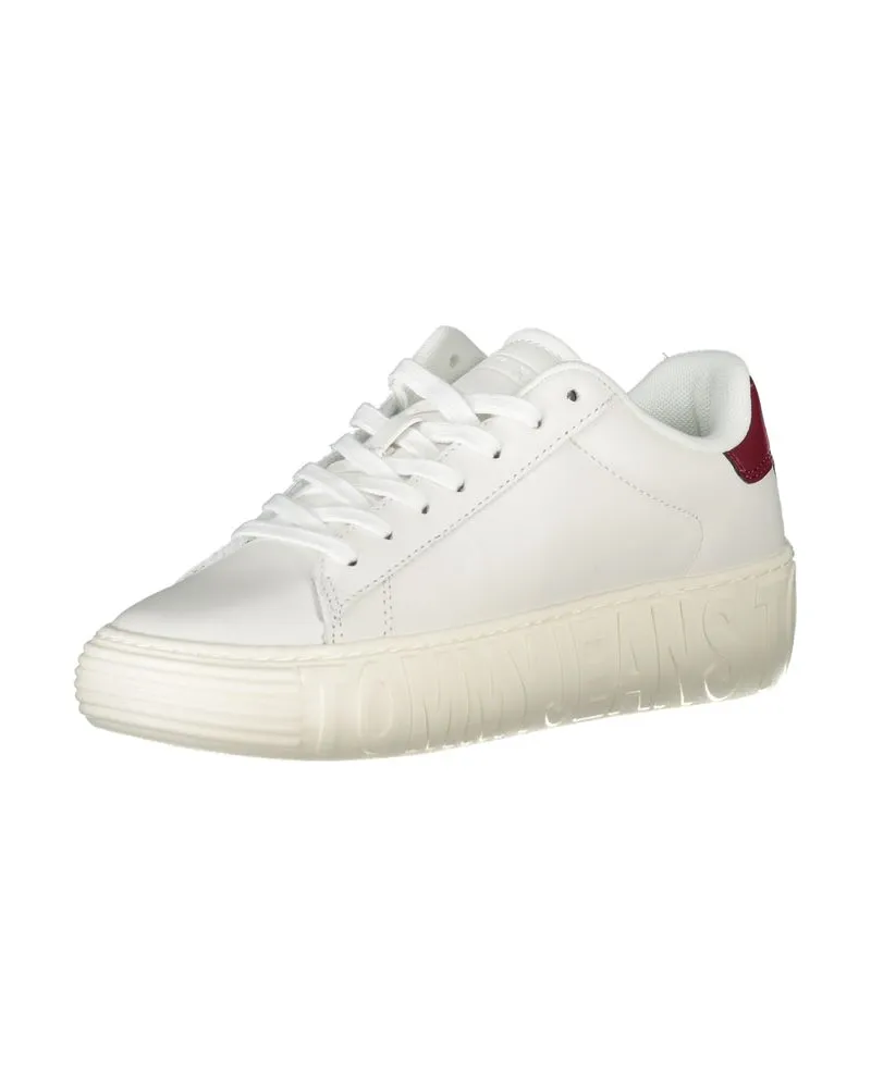 Tommy Hilfiger Leather Color-Block Sneaker — White White