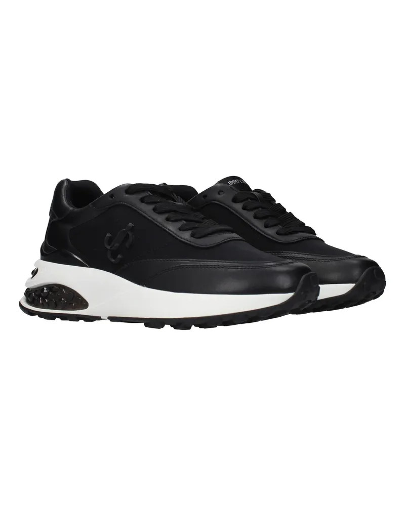 Jimmy Choo Women's Black Fabric Athletic Sneakers Black