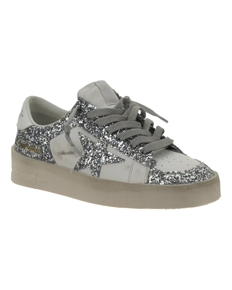 Golden Goose Women's Leather Sneakers White-Silver White/silver White