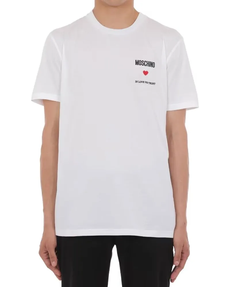 Moschino Men's White Cotton T-Shirt White