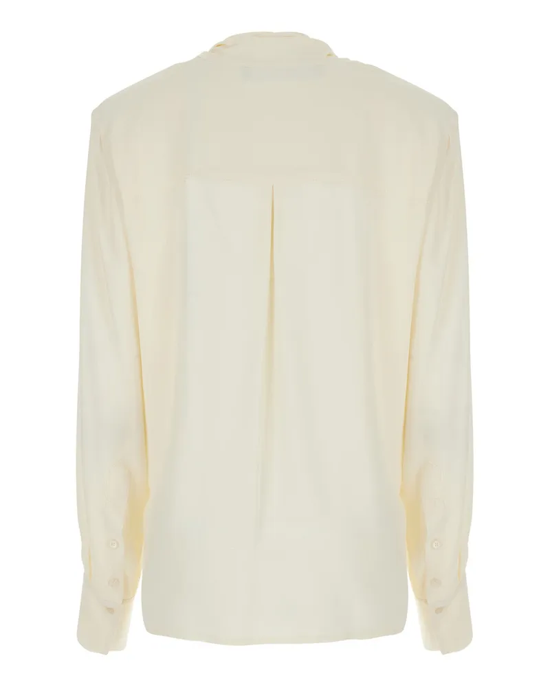 Federica Tosi Women's Shirt V-Neck White Wool Blouses White