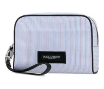 Men's Embroidered Poplin Clutch Multicolorazzurro