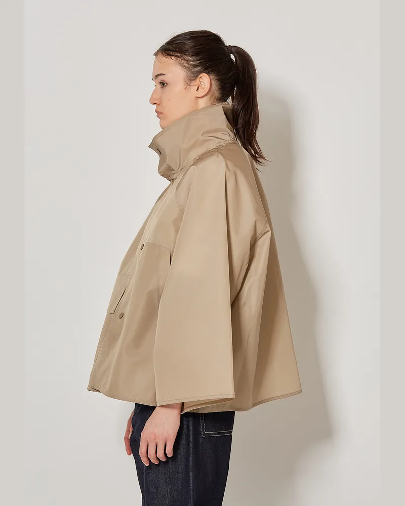 Sofie D'Hoore Stand Collar Cape Jacket — Beige Beige