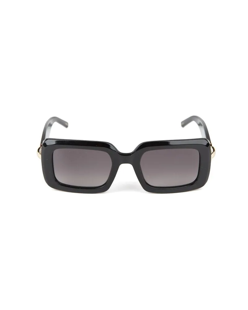 Furla Women's Sunglasses Glossy Black Acetate Eyewear Black