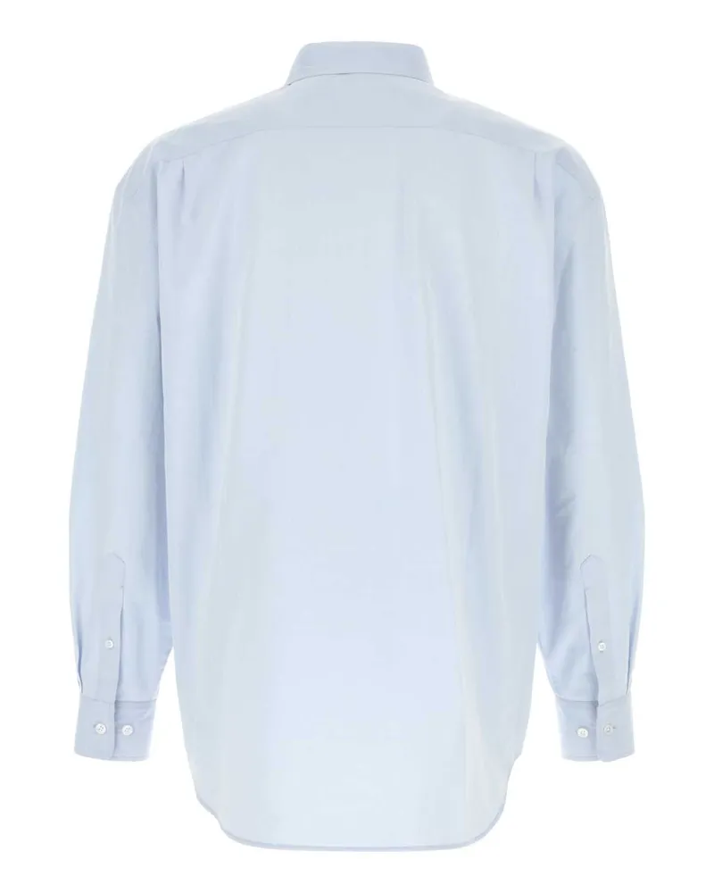 The Row Men's Powder Blue Poplin Granada Shirt Lightskyblue Exterior: Cotton Camicie Light