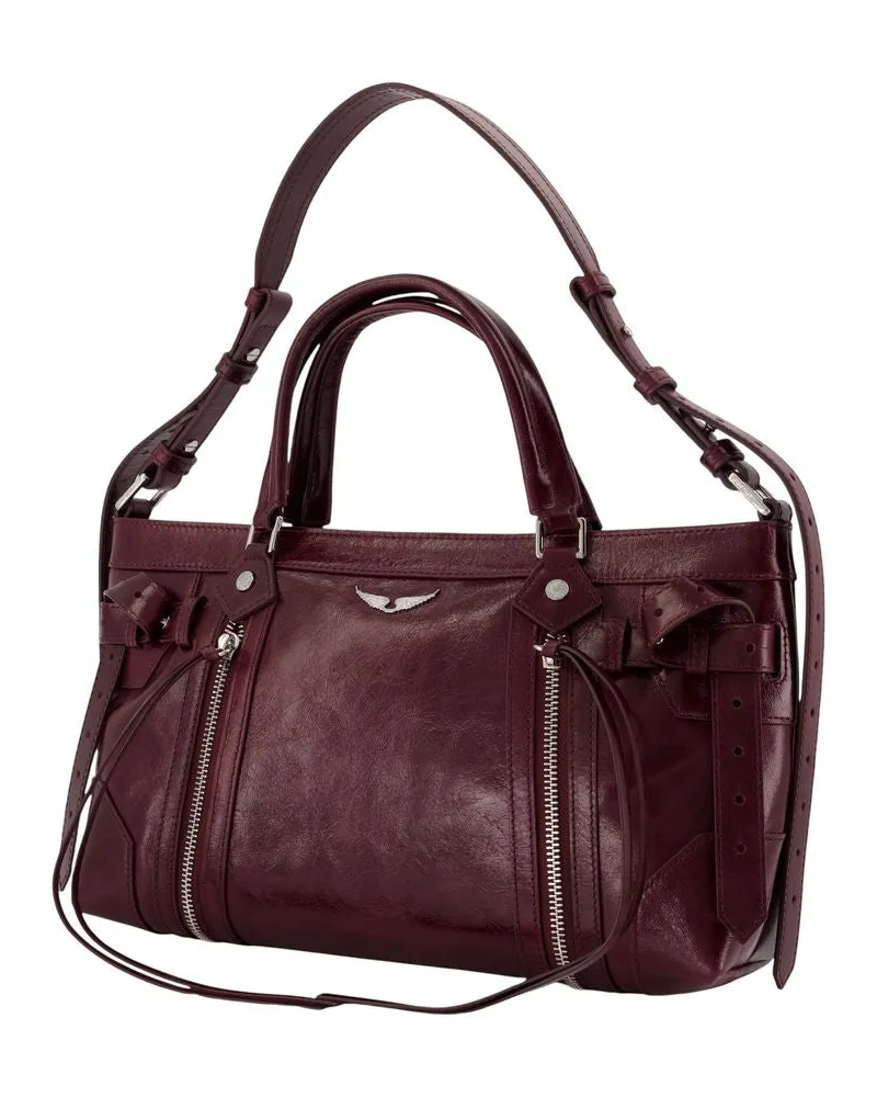 Zadig & Voltaire Women's Sunny Rider Vintage Crossbody -  Leather Burgundy Cowhide Bags Crossbodies Burgundy