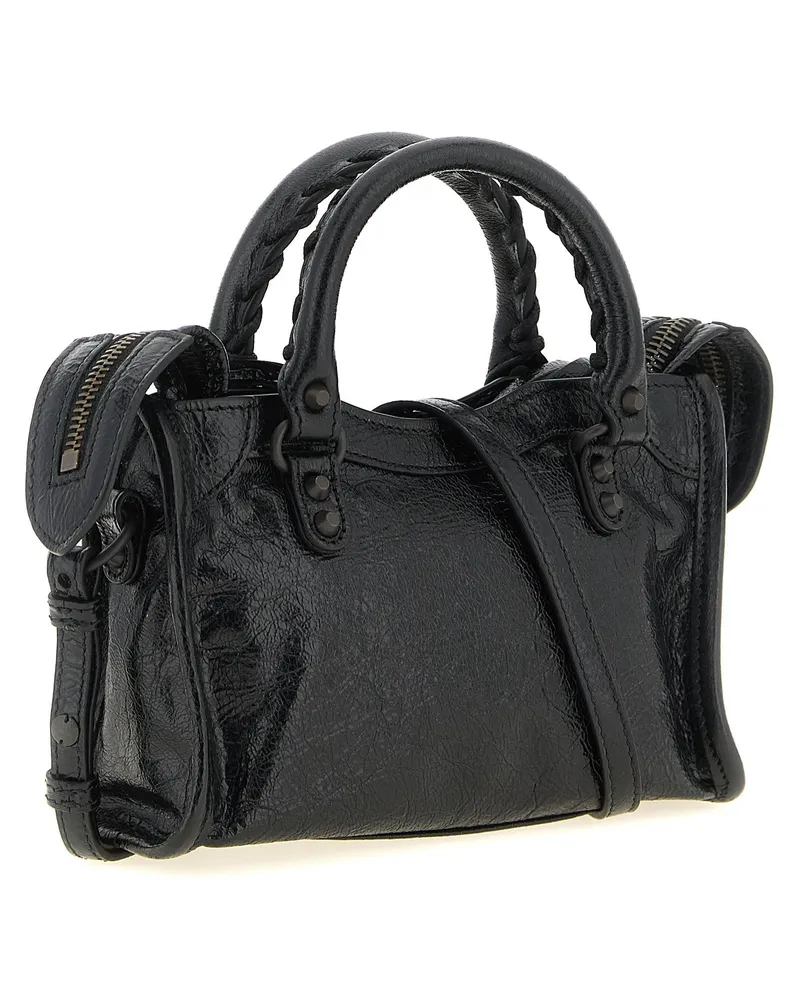 Balenciaga City Top Handle Bag — Black Black