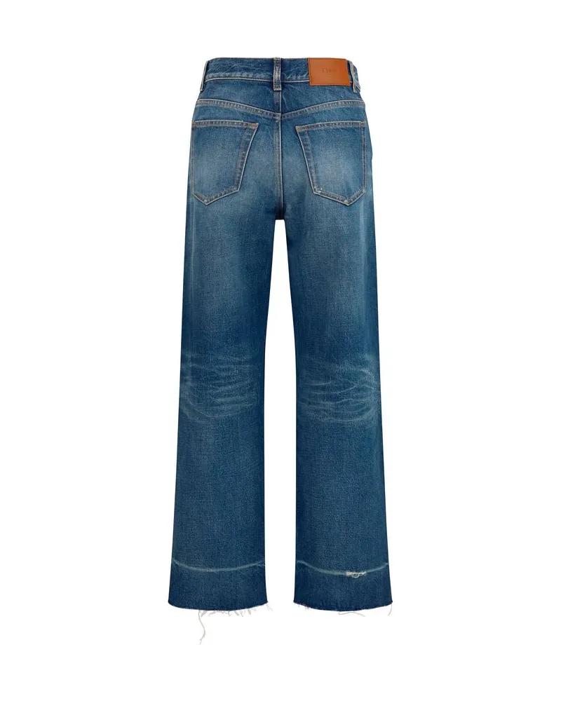 Chloé Cotton Bootcut Jeans — Blue Blue