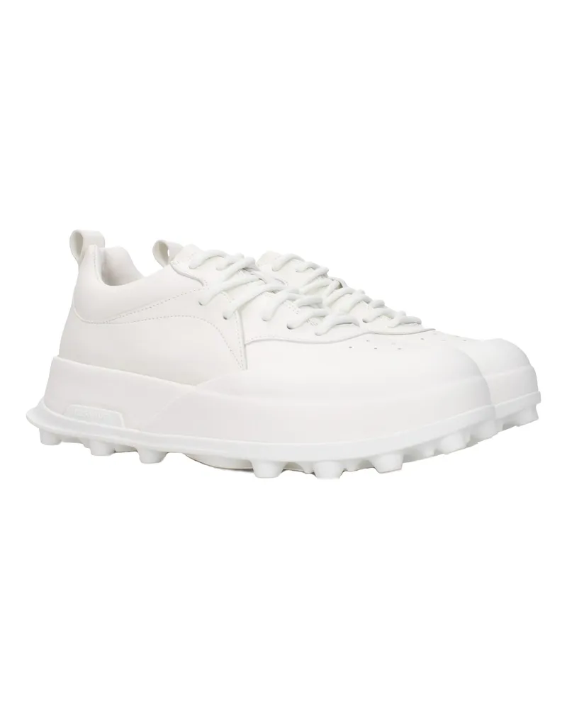 Jil Sander Men's White Leather Sneakers White