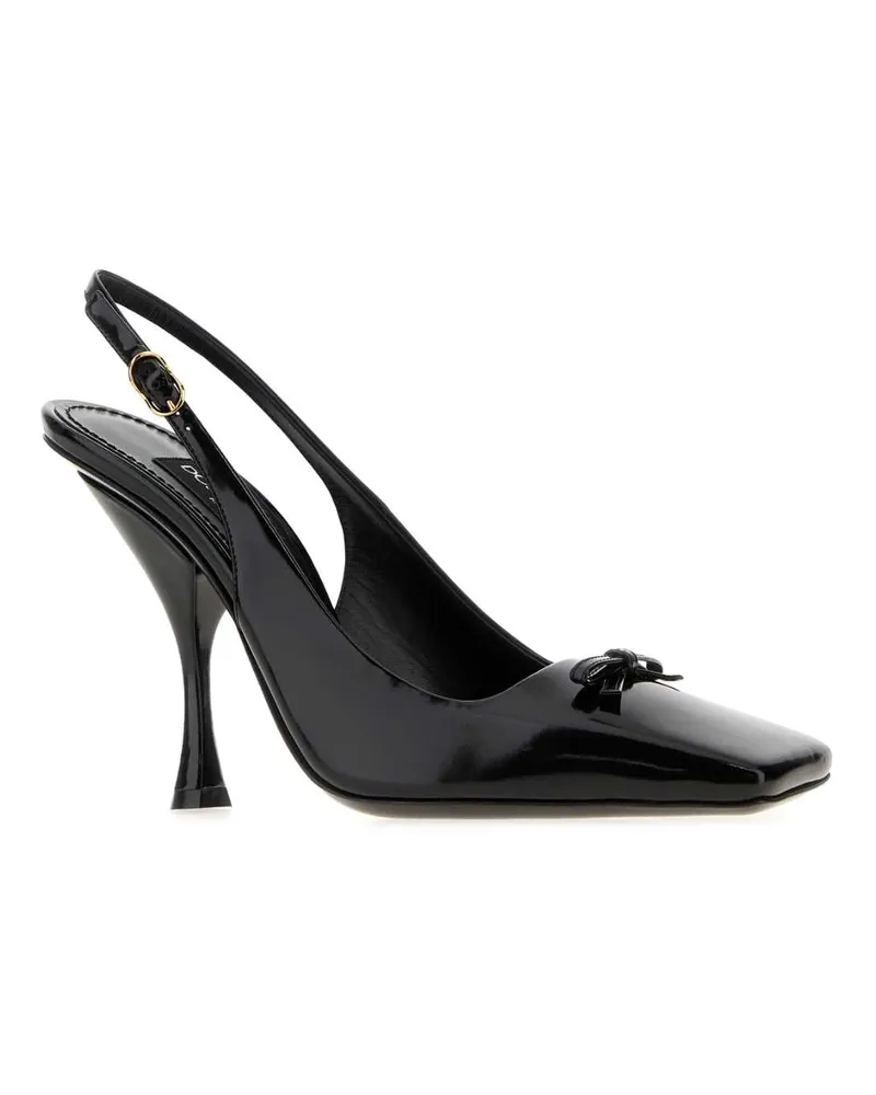 Dolce & Gabbana Patent Leather Slingback Pumps — Black Black