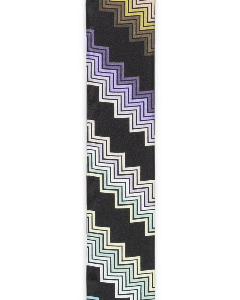 Missoni Fine Knit Wool Scarf — Black Black