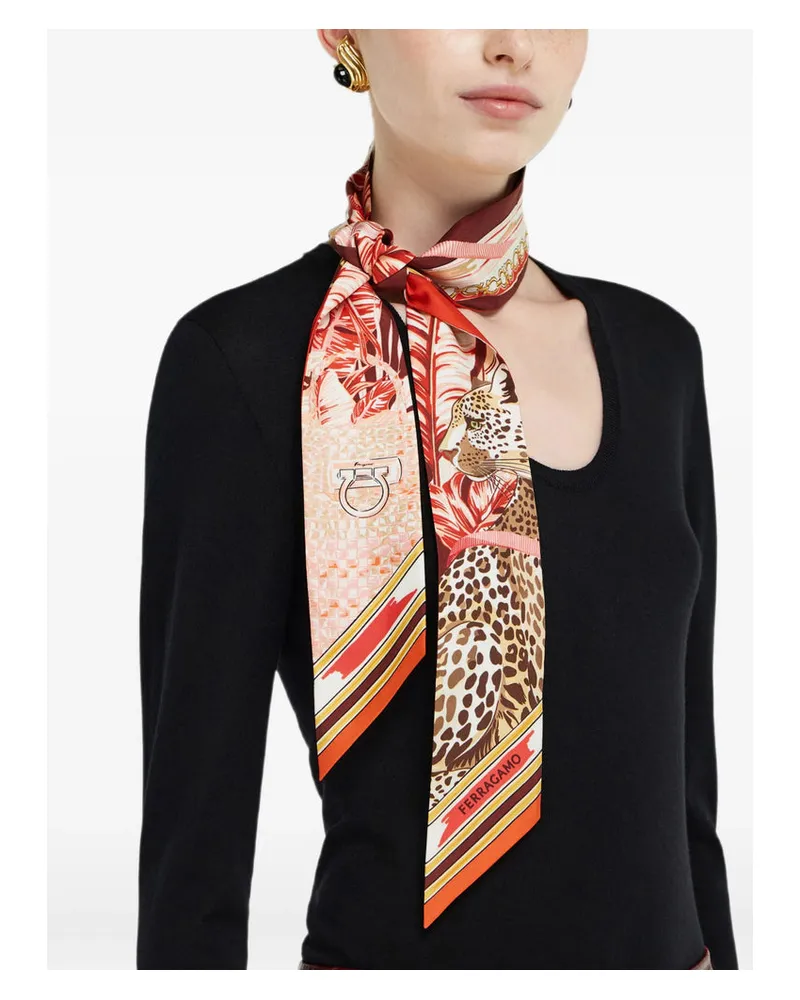 Ferragamo Borde Scarf — Red Red
