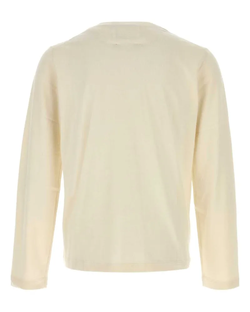 extreme cashmere Men's Ivory Cotton Blend Nâ°500 Sweater Bone Exterior: Cashmere Maglieria Beige