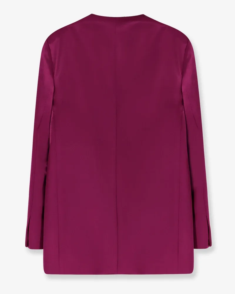 Alberta Ferretti Women's Satin Blazer Purple Viscose Blazers Jacket Purple