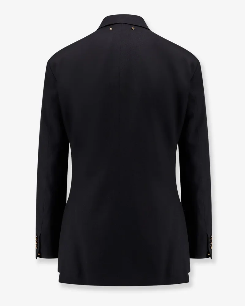 Golden Goose Women's Blazer Diva Black Virgin Wool Blazers Jacket Black