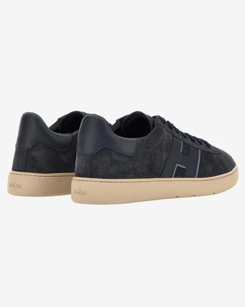 Hogan Men's Sneakers Navy Leather Leather-Rubber Trainers Leather/rubber Navy