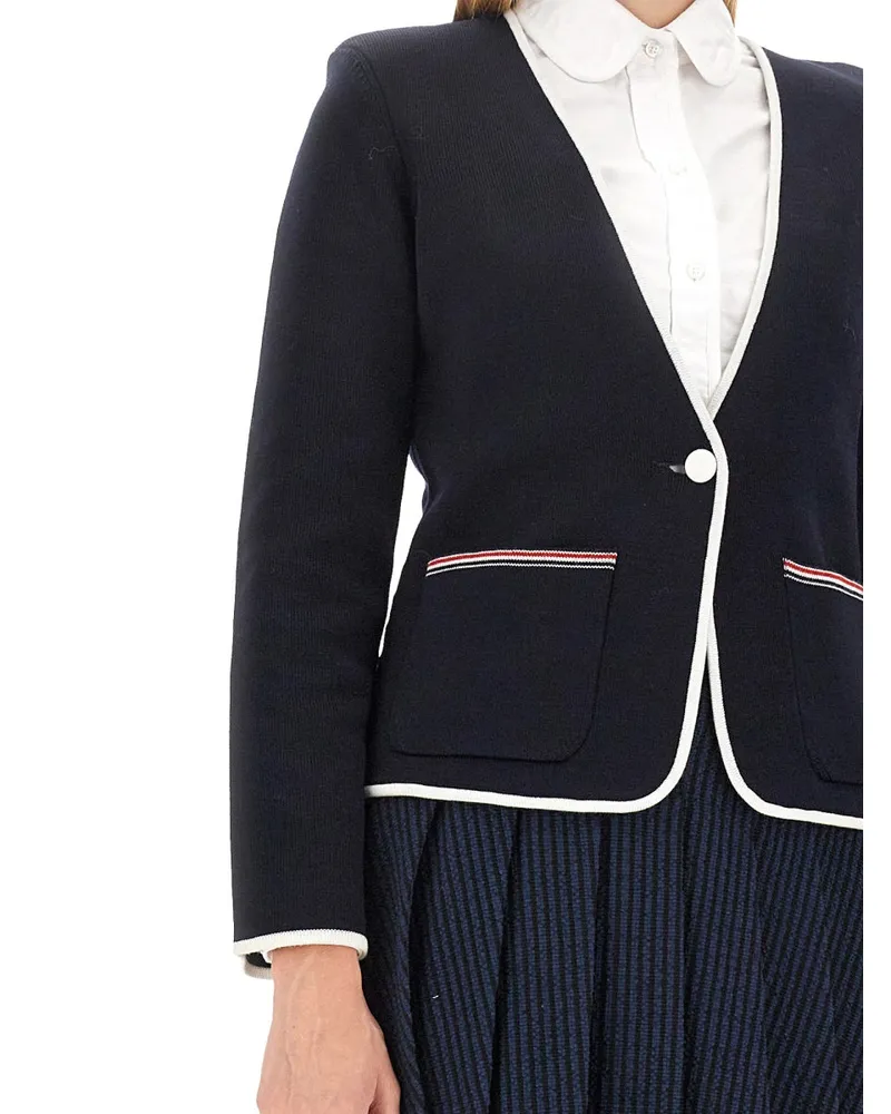 Thom Browne Virgin Wool Blazer — Blue Blue