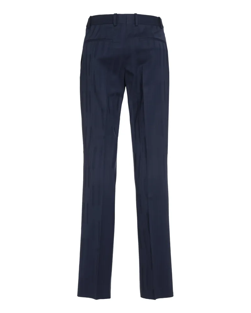 OFF-WHITE Men's Slim Fit Tailored Trousers Blue Elastane Blue