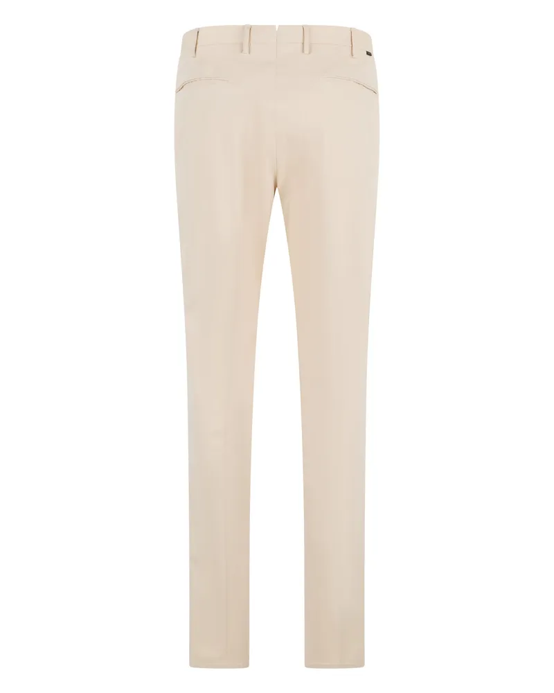 Slowear Men's Cotton Stretch Trousers Ivory Beige