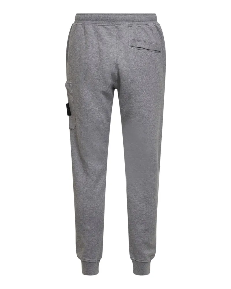 Stone Island Men's Joggers Dust Grey Melange Cotton Trousers Gray