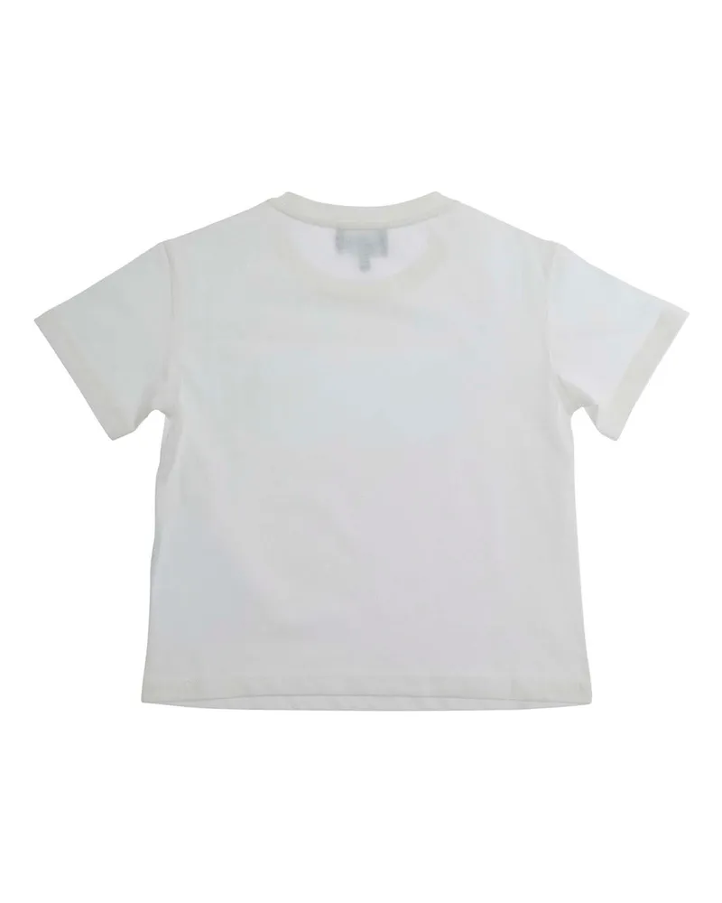 Emporio Armani Logo-Lettering Cotton T-Shirt — White White