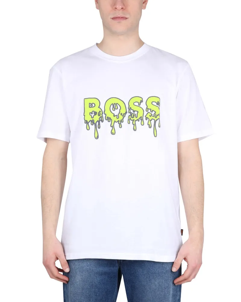 HUGO BOSS Logo Print T-Shirt — White White