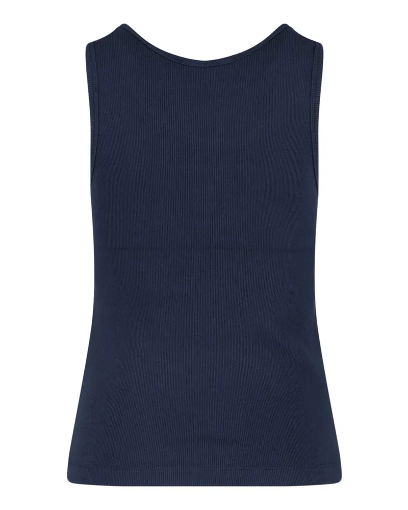 Kitsuné Women's Top Blue Cotton Navy