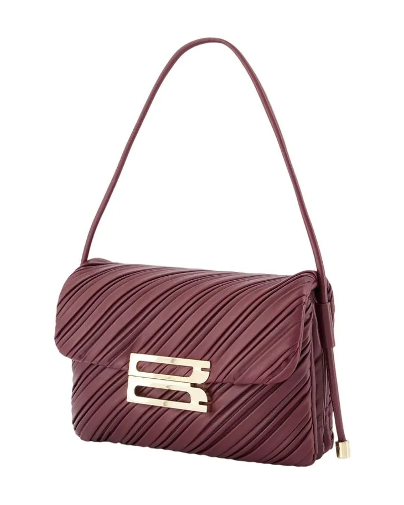 Victoria Beckham Women's Soft Dorian Shoulder Bag -  Leather Burgundy Calfskin Shoulder-Hobo-Bags Burgundy