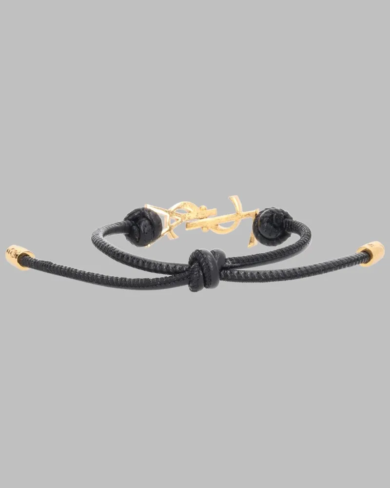 Saint Laurent Cassandre Bracelet — Black Black