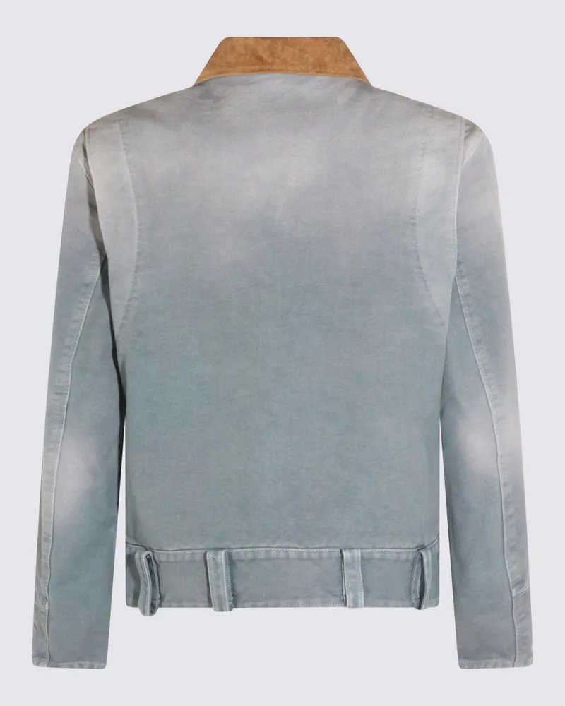 Marni Men's Jackets Light Blue _100 % Co Blue