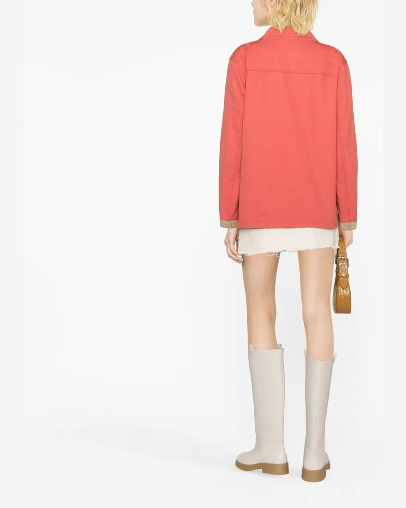 Fay Cotton Hooked Jacket — Coral Coral