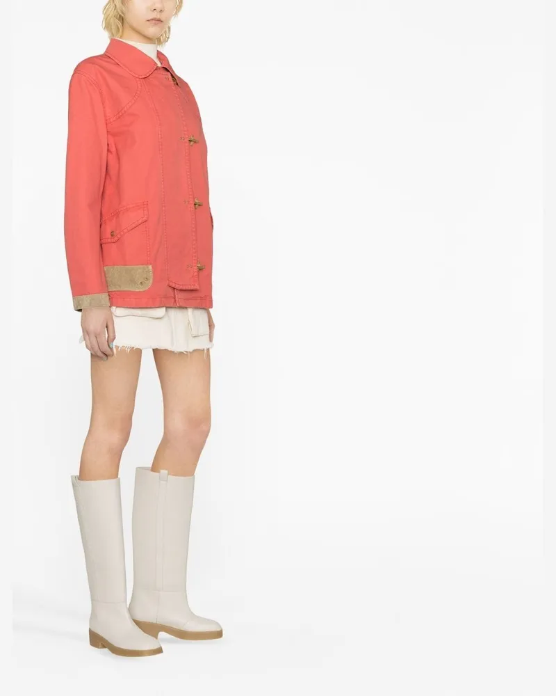 Fay Cotton Hooked Jacket — Coral Coral
