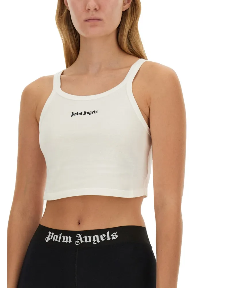 Palm Angels 100% Cotton Tank Top — White White