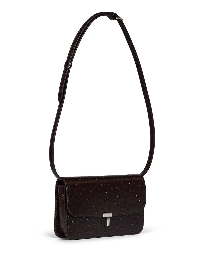 Totême T-Lock Crossbody Bag — Burgundy Burgundy