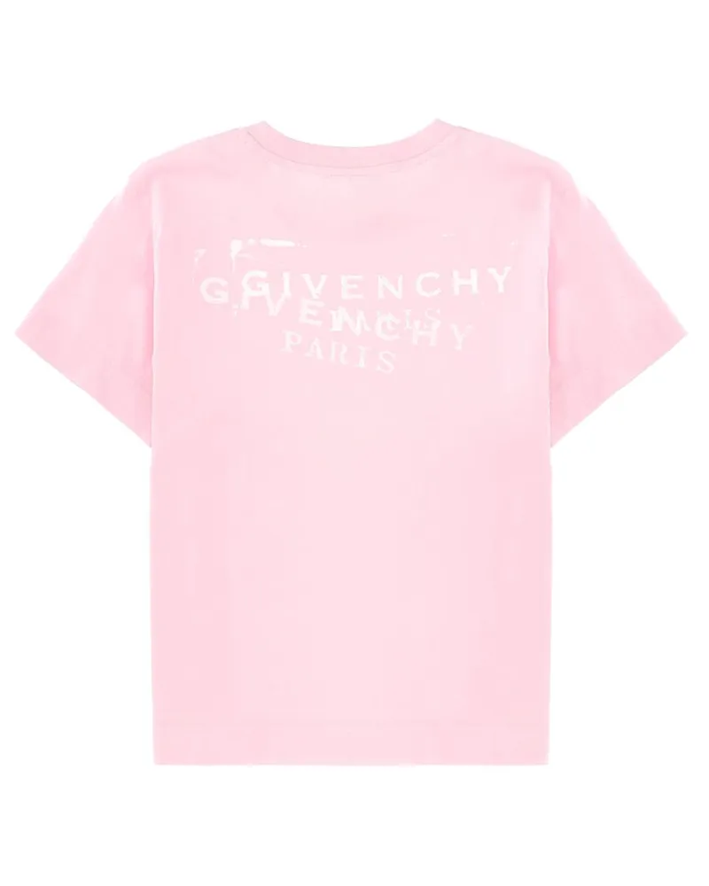 Givenchy Logo-Print Cotton T-Shirt — Pink Pink