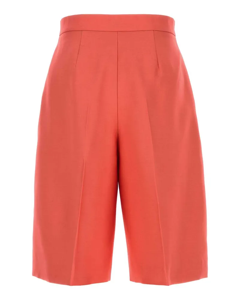 AGNONA Women's Coral Wool Blend Bermuda Shorts Lightredsunset Red