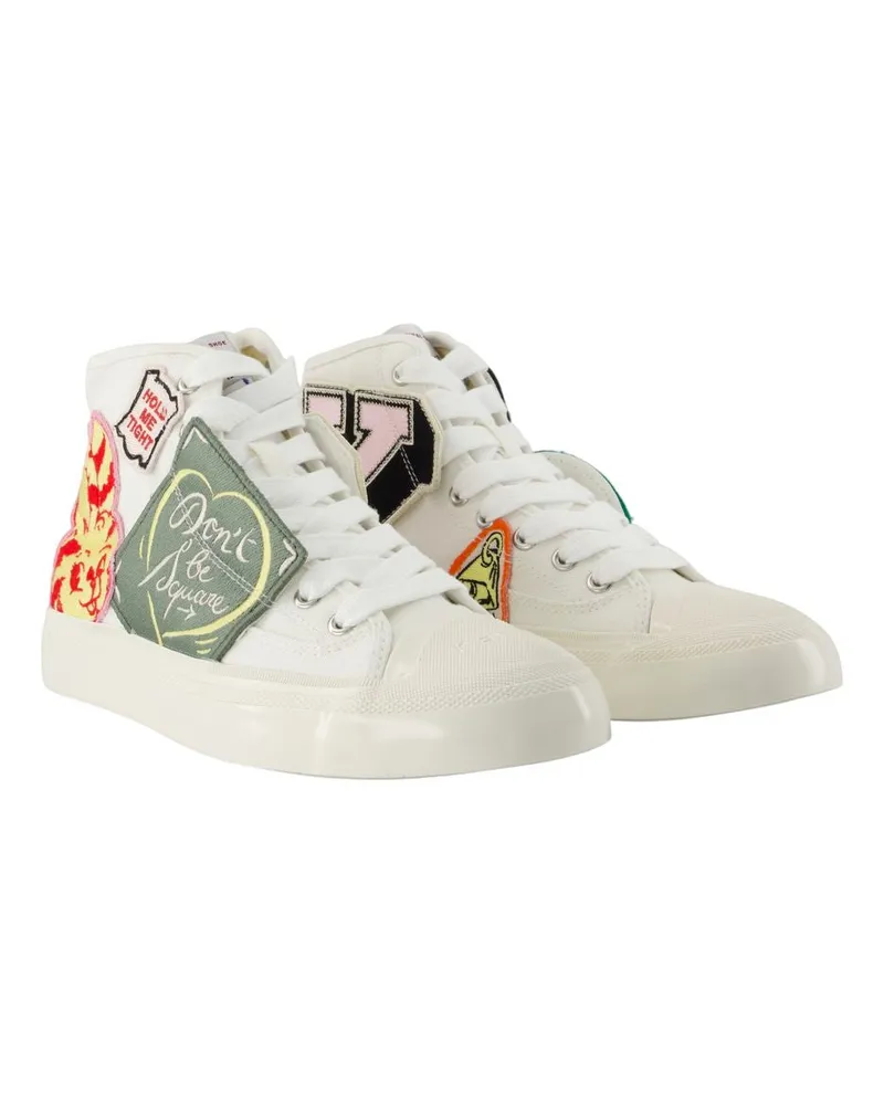 Kenzo Women's Hoshi High-Top Sneaker White Cotton White