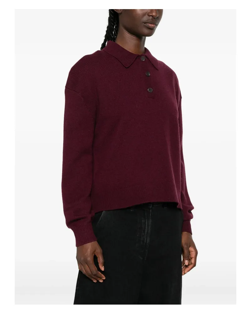 Anine Bing Lee Polo Sweater — Red Red