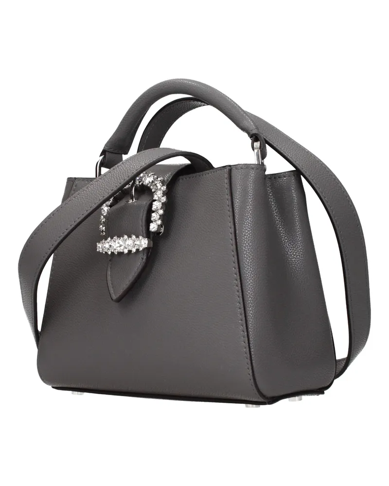 Jimmy Choo Women's Gray Leather Handbag Bag Gray